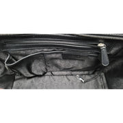 Michael Kors Selma Large Top Zip Satchel in Black & White Houndstooth Print Leather