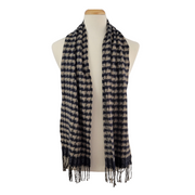 FRAAS Cashmink Blue and Beige Scarf