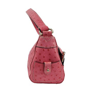 Dooney & Bourke Double Pocket Pink Ostrich Shoulder Bag