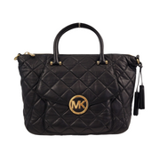 MICHAEL Michael Kors Large Fulton Quilted Satchel Black