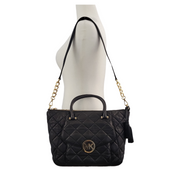 MICHAEL Michael Kors Large Fulton Quilted Satchel Black