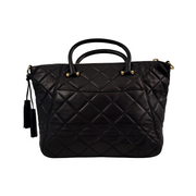 MICHAEL Michael Kors Large Fulton Quilted Satchel Black