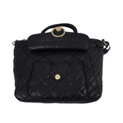 MICHAEL Michael Kors Large Fulton Quilted Satchel Black