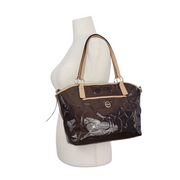 Coach Signature Patent Leather Tote F25118