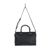 Coach Taylor Black Leather Satchel F25296 With Crossbody Strap