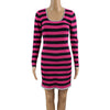 Derek Heart Striped Sweater Dress