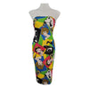 Fashion Nova Pop Art Midi Tube Dress