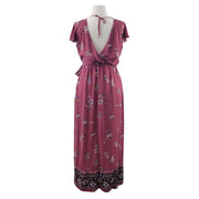 Band of Gypsies Floral Faux Wrap Maxi Dress