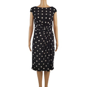 Ralph Lauren Sheath Polka Dot Cap Sleeve Dress Size 10