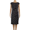 Ralph Lauren Sheath Polka Dot Cap Sleeve Dress Size 10 Front View