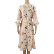 Lulus Love Song Blush Floral Print Ruffle Wrap Dress