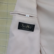 Soho Collections Textured Single Breasted Suit Jacket 40L