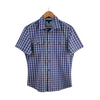 Banana Republic Short Sleeve Three-Tone Check Pattern Shirt