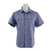 Banana Republic Short Sleeve Three-Tone Check Pattern Shirt