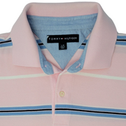 Tommy Hilfiger Striped Polo Shirt Pink/Large