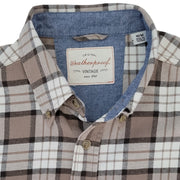 Weatherproof Vintage Brown Plaid Flannel Shirt