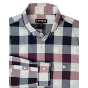 Express Button-Down Long Sleeve Plaid Shirt