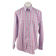 Tailorbyrd Red Multi Gingham Button Down Shirt