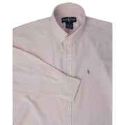 Ralph Lauren Pink Stripe Cotton Oxford Shirt