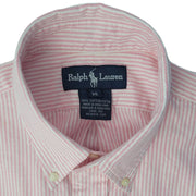 Ralph Lauren Pink Stripe Cotton Oxford Shirt