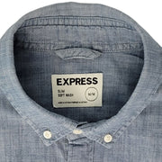 Express Men Slim Soft Wash Chambray Shirt Size M