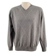 Tommy Hilfiger Argyle V-Neck Sweater Large