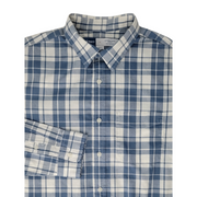 Old Navy Men's Everyday Shirt Slim Fit Built-In Flex Blue Plaid