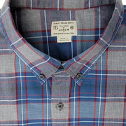 Tailored by J. Crew Blue Gray Plaid Shirt