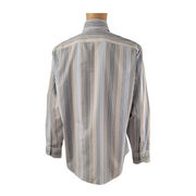 Thomas Dean 2-Ply Yarn Striped Shirt