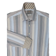 Thomas Dean 2-Ply Yarn Striped Shirt