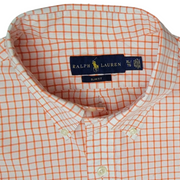 Ralph Lauren Slim Fit Poplin Shirt Orange Check XL