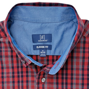 George Classic Fit Red/Navy Plaid Shirt