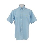 Ralph Lauren Men's Classic Fit Blue Gingham Seersucker Shirt Size L