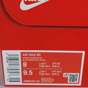 Nike Air Max 90 Running Shoes - White/Starfish/Black - New In Box