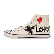 Shirtsy Love Kills – Dual Tone Canvas High Tops Unisex Size 9M/9.5W