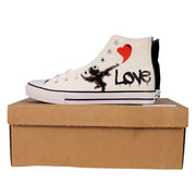 Shirtsy Love Kills – Dual Tone Canvas High Tops Unisex Size 9M/9.5W