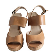 Adrienne Vittadini Yancy Cork Platform Sandals Size 8