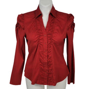 Bisou Bisou Ruched Long Sleeve Blouse