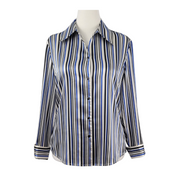 Kasper Satin Pinstripe Blouse