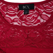 BCX Lace Shoulder Top