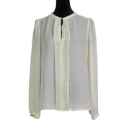 Zara Basic Textured Pleated Front Blouse