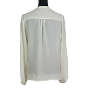 Zara Basic Textured Pleated Front Blouse