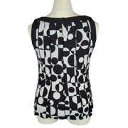 Sandra Darren Geometric Sleeveless Blouse