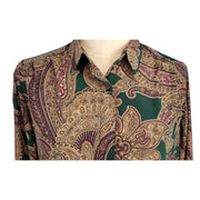 Alfred Dunner Paisley Print Button Down Blouse