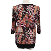 CJ Banks 3/4 Sleeve Multicolor Tunic