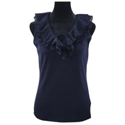 Chaps Ruffle Neck Sleeveless Top