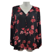 Lane Bryant Floral Long Sleeve Blouse