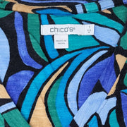 Chico's Abstract Print 3/4 Sleeve Tee