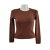 Tailor B. Moss Cropped Sweater Large Brown Front View