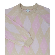 Crown & Ivy Argyle Jacquard Crew Neck Sweater